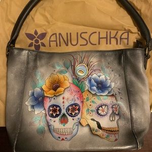 Anushka Sugar Skull Leather Purse